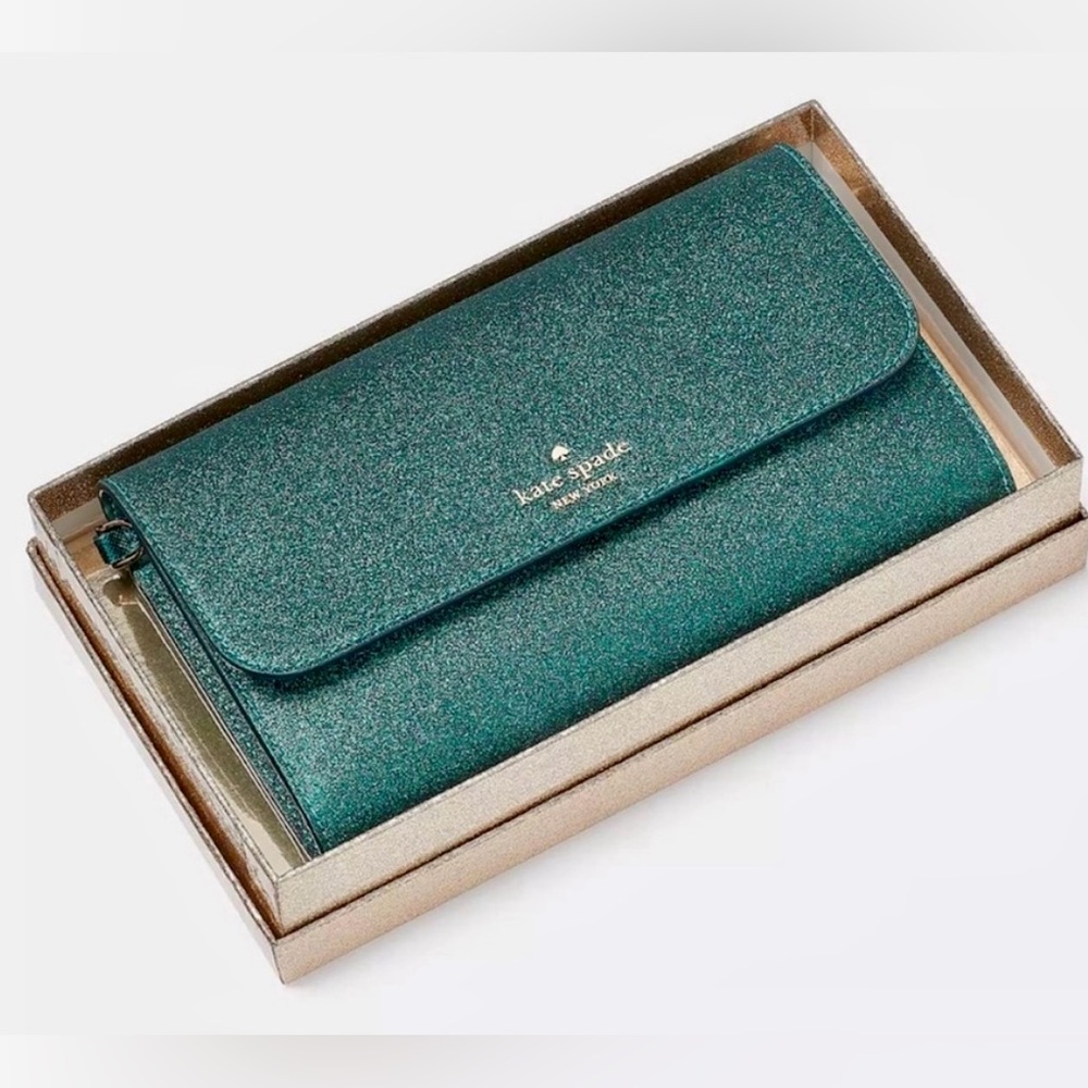 Kate Spade Medium Flap Glitter Wristlet